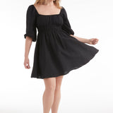 Lala Cinched Long Sleeve Mini Dress - FINAL SALE