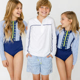 Girls Seaside Long Sleeve One-Piece
