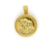 Life Elephant Engraved Pendant