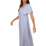 Seaside Flutter Sleeve Maxi Dress