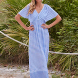 Seaside Flutter Sleeve Maxi Dress