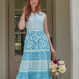 Rosemary Beach Sleeveless Tiered Maxi Dress