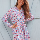 Camden Peony Button Down Shirt Dress