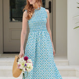 Rosemary Beach Smocked Maxi Dress