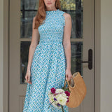 Rosemary Beach Smocked Maxi Dress