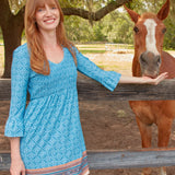 Camden Leaf Smocked Babydoll Dress
