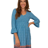 Camden Leaf Smocked Babydoll Dress
