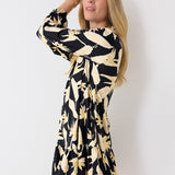 Paradise Black Metallic Relaxed Dress