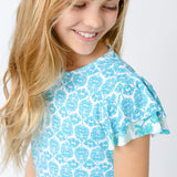 Girls Rosemary Beach 3-Piece Short Sleeve Rashguard Set