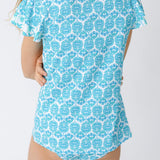 Girls Rosemary Beach 3-Piece Short Sleeve Rashguard Set
