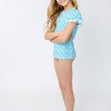 Girls Rosemary Beach 3-Piece Short Sleeve Rashguard Set