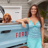 Rosemary Beach Embroidered Tankini Top