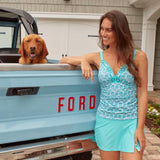 Rosemary Beach Embroidered Tankini Top