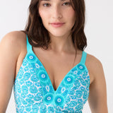 Rosemary Beach Embroidered Tankini Top