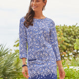 Seaside Floral Cabana Shift Dress