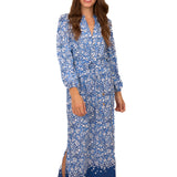 Seaside Floral Button Down Maxi Dress