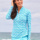 Rosemary Beach 1/4 Zip Sport Top
