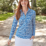 Seaside Floral 1/4 Zip Sport Top