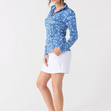 Seaside Floral 1/4 Zip Sport Top