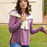 Orchid Hi/Lo Bamboo Long Sleeve Top