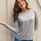 Grey Bamboo Long Sleeve Top