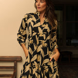 Paradise Black Metallic Relaxed Dress