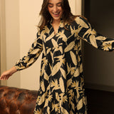 Paradise Black Metallic Relaxed Dress
