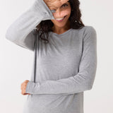 Grey Bamboo Long Sleeve Top