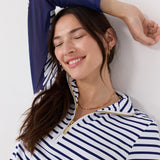 Navy Stripe 1/4 Zip Sport Dress