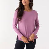 Orchid Hi/Lo Bamboo Long Sleeve Top