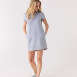 Grey Cotton Polo Dress