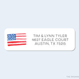 American Flag Return Address Labels
