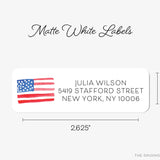American Flag Return Address Labels