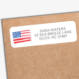 American Flag Return Address Labels