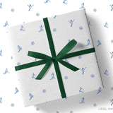 Après Ski White and Blue Gift Wrap