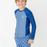 Boys Blue Long Sleeve Rashguard