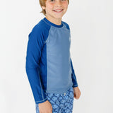 Boys Blue Long Sleeve Rashguard