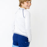 Boys Blue Colorblock Swim Trunk