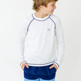 Boys Blue Colorblock Swim Trunk