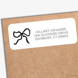 Black Bow Return Address Labels