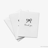 Black Bow Thank You Greeting Card