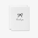 Black Bow Thank You Greeting Card