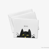 Black Cat Boo Greeting Card