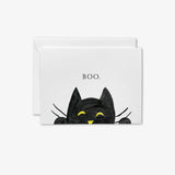 Black Cat Boo Greeting Card