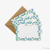 Blueberry Personalized Flat Notes