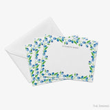 Blueberry Personalized Flat Notes