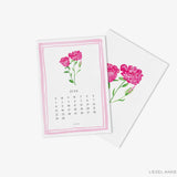 Botanical Birth Month Flower 2025 Watercolor Desk Calendar