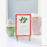 Botanical Birth Month Flower 2025 Watercolor Desk Calendar