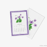 Botanical Birth Month Flower 2025 Watercolor Desk Calendar