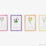 Botanical Birth Month Flower 2025 Watercolor Desk Calendar